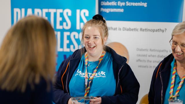 Woman at community event