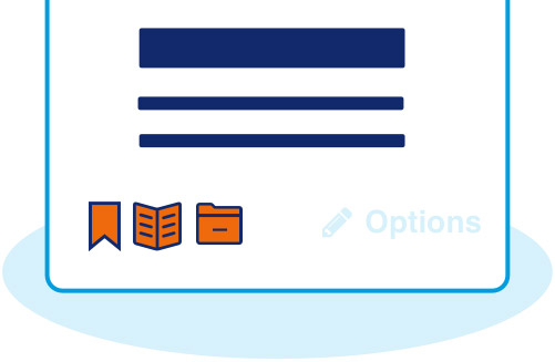 Hightlighted bookmark shortcuts on bookmark card