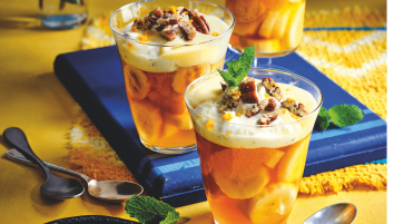 Jelly and banana trifle